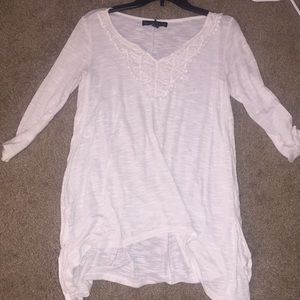 Women's white long sleeve tunic